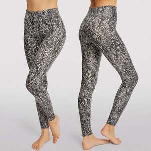 SPANX Faux Leather Snake Shine Leggings in Grey Snake